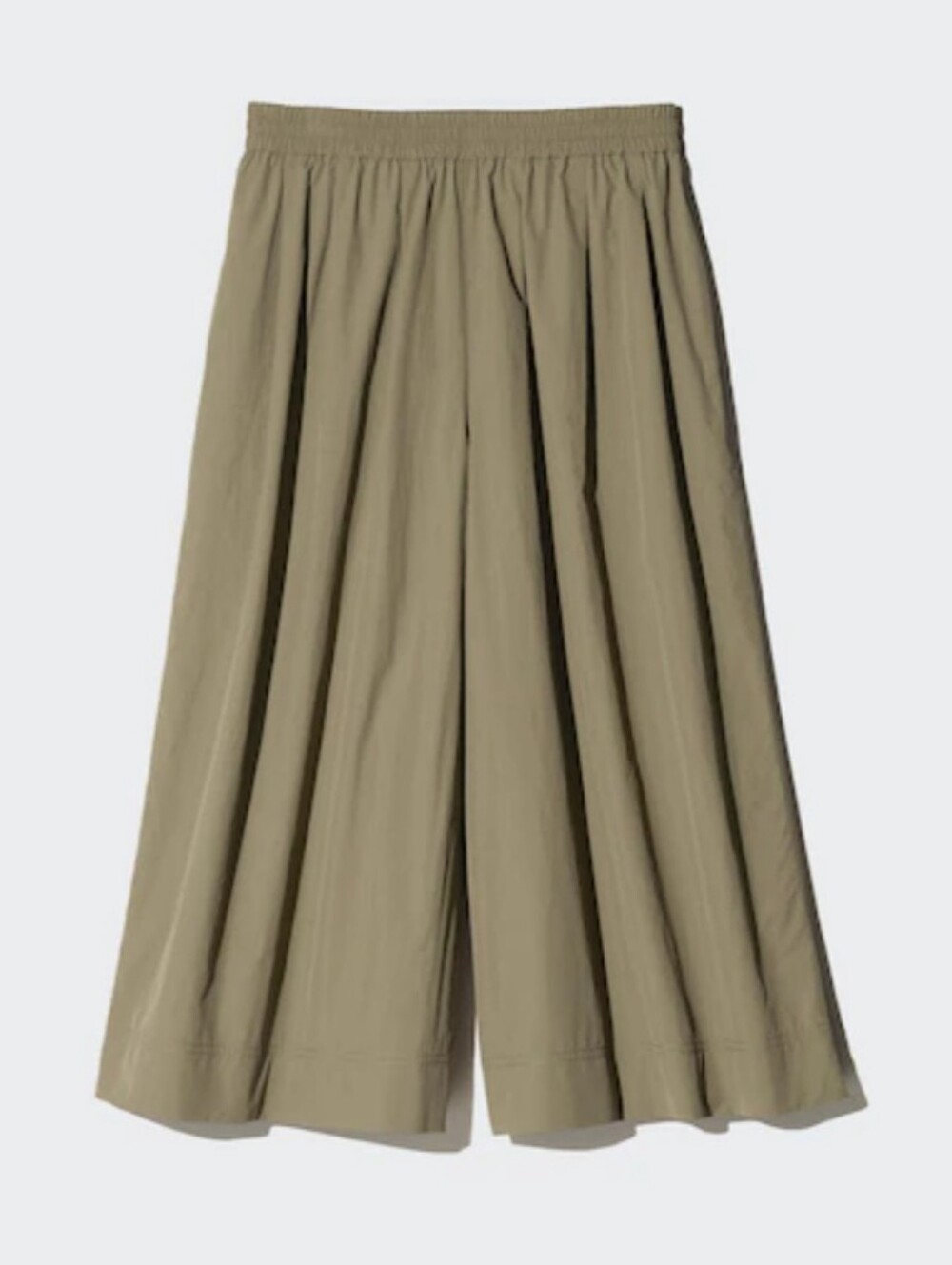 Uniqlo Wide Leg Nylon Culottes Pants in Olive